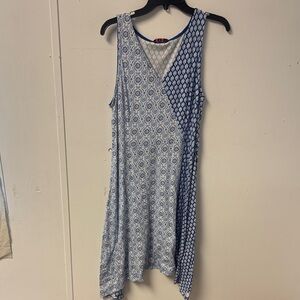 Tommy Hilfiger Blue and White Patterned Dress